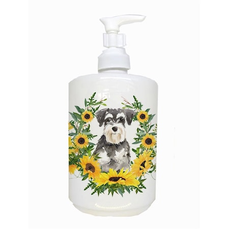 Carolines Treasures Schnauzer No.2 Ceramic Soap Dispenser CK2968SOAP